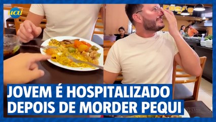 Jovem é hospitalizado depois de morder pequi