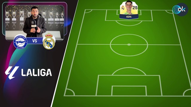 Alineación del Real Madrid contra el Alavés: Kepa y 10 más