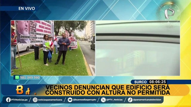 Controversia vecinal en Surco: sigue protesta en contra de construcción de edificio de 17 pisos