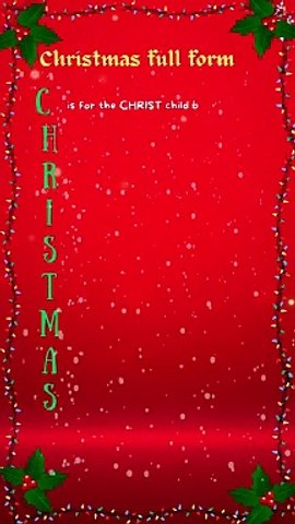 Full form of christmas