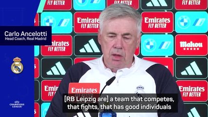 Скачать видео: Ancelotti wary of RB Leipzig threat in Champions League