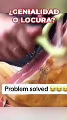 ¿Genialidad o locura? La curiosa manera de cortar jamón