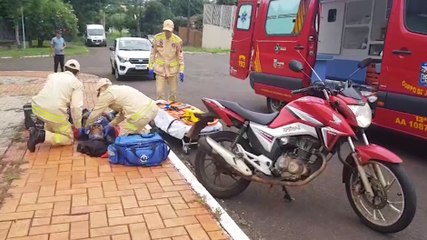 Motociclista sobrevive após quase ser degolado por fios no Bairro São Cristovão
