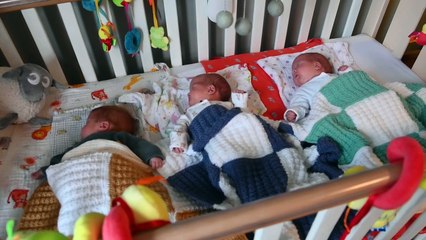 Triplets home in time for Christmas after arriving two months early