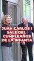 Juan Carlos I se despide de la Infanta Elena tras su fiesta de cumpleaños