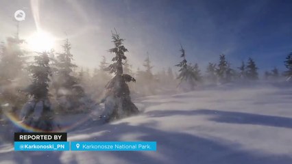 Spectacular Blizzard Hits Karkonosze Mountains with 170 km/h Winds ❄️