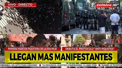 Primera marcha piquetera de la era Milei: habla un especialista en seguridad