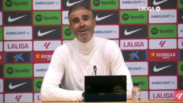 Gaizka Garitano en rueda de prensa, FC Barcelona 3 - UD Almería 2