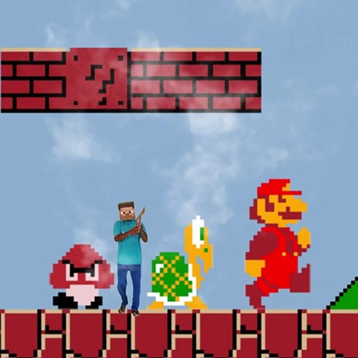 Steve e Mario Bros descobrem fase secreta