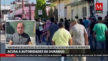 Gobernador de Zacatecas acusa a autoridades de Durango de apoyar red de secuestro de migrantes
