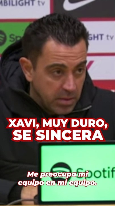 Xavi Hernández muy crítico: "la primera parte es inaceptable"