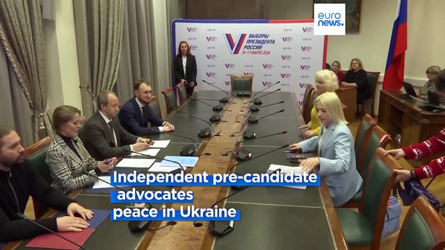 A pro-peace candidate applies to run in election against Russia's president Vladimir Putin