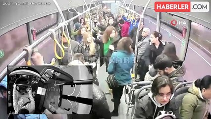 Otobüste rahatsızlanan hamile kadını şoför hastaneye yetiştirdi