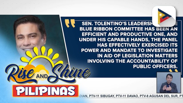 Pagbibitiw ni Sen. Francis Tolentino bilang BRC chairperson, tinanggap ni SP Zubiri