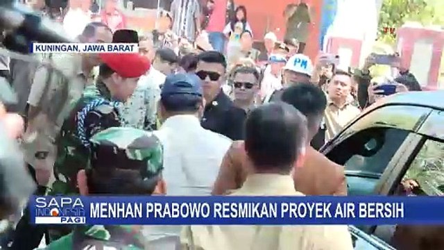 Menhan Prabowo Resmikan Proyek Air Bersih di Kuningan Jabar