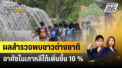 ผลสำรวจพบชาวต่างชาติอาศัยในเกาหลีใต้เพิ่มขึ้นเกือบ 10 % ในปี 2023 | ทันโลก EXPRESS | 21 ธ.ค. 66