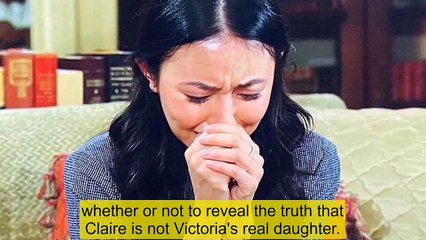 CBS Y&R Spoilers Allie is Claire's friend from the orphanage - she will tell Vic