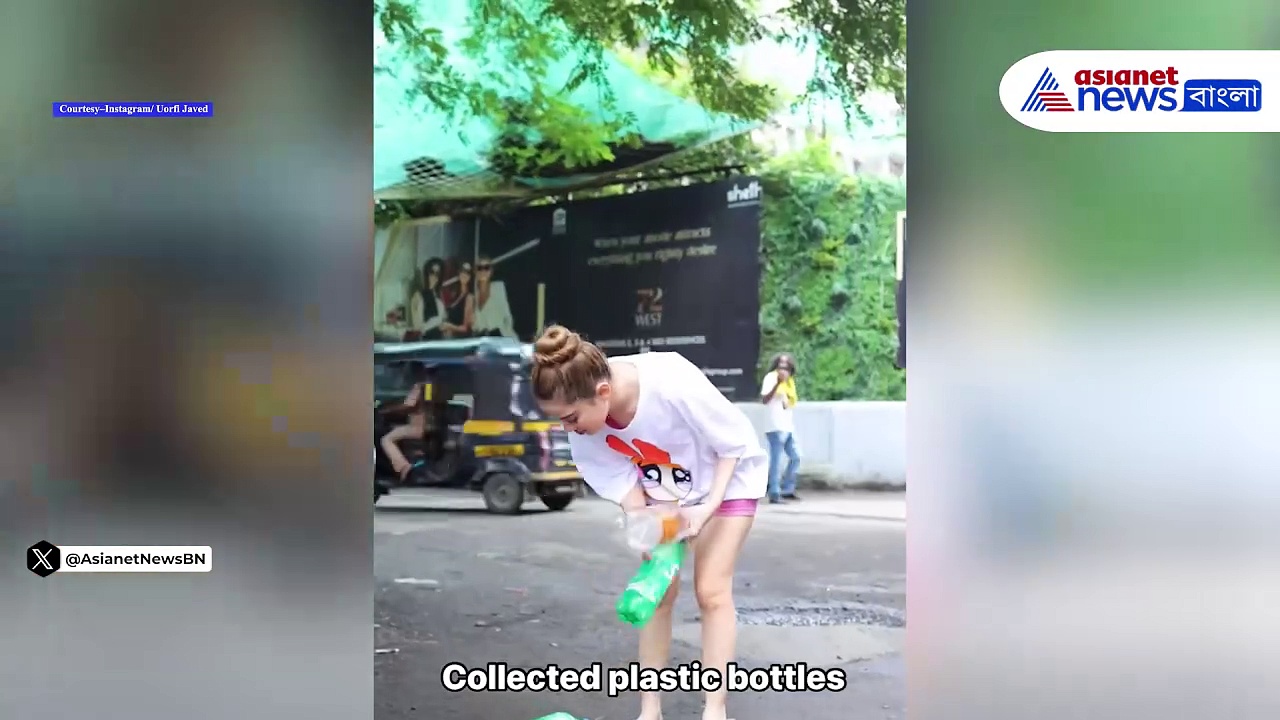 রাস্তা থেকে বোতল কুড়িয়ে পোশাক বানালেন উরফি, ভাইরাল নায়িকার ফ্যাশন স্টেইটমেন্ট