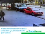 Motochorros robaron un bolso con dinero y fueron linchados por vecinos