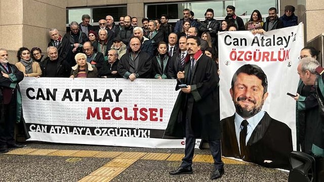 Çağlayan Adliyesi önünde 'Can Atalay' açıklaması