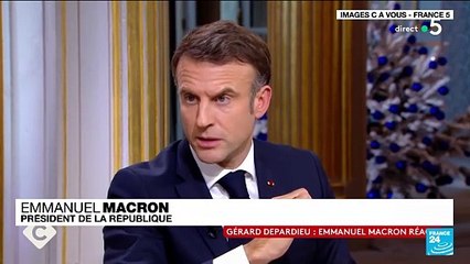 Emmanuel Macron dénonce une "chasse à l'homme" contre Gérard Depardieu