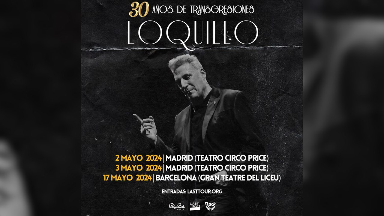 Loquillo cumple 63 años y anuncia su gira '30 años de Transgresiones'