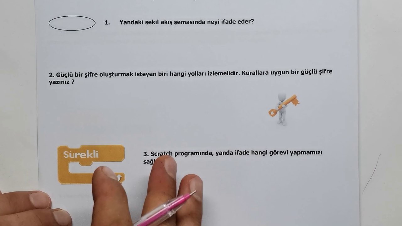 7. Sınıf Bilişim Teknolojileri 1. Dönem 2. Yazılı Provası Yeni (%99 Çıkabilir )