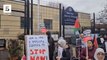 Parents Protest outside London's Barclay Primary School