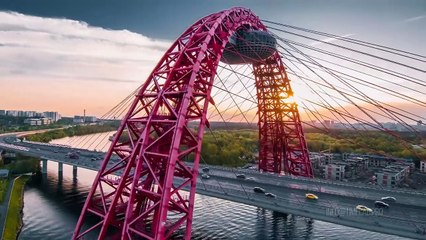 Moscow Russia Aerial Drone 4K Timelab.pro
