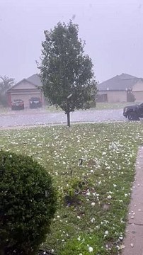 Hail Storm Batters Hot Springs, Arkansas