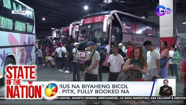 Aircon bus na biyaheng bicol mula sa PITX, fully booked na | SONA