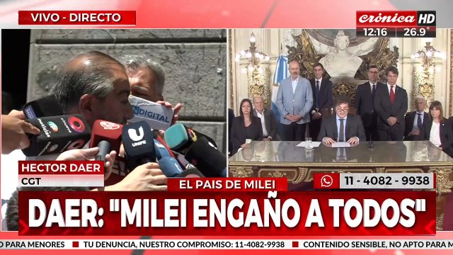 Héctor Daer, sobre el DNU de Milei: Esto destruye las instituciones democráticas de nuestro país
