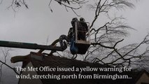 Winds top 80mph as Storm Pia hits UK - Compilation of Damage