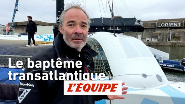 Baptême transatlantique hors norme sur l'Ultim Banque-Populaire XI - Voile - Inside