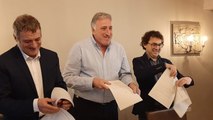 Bildu, Geroa Bai y Contigo-Zurekin firman esta tarde el programa del futuro gobierno de Pamplona
