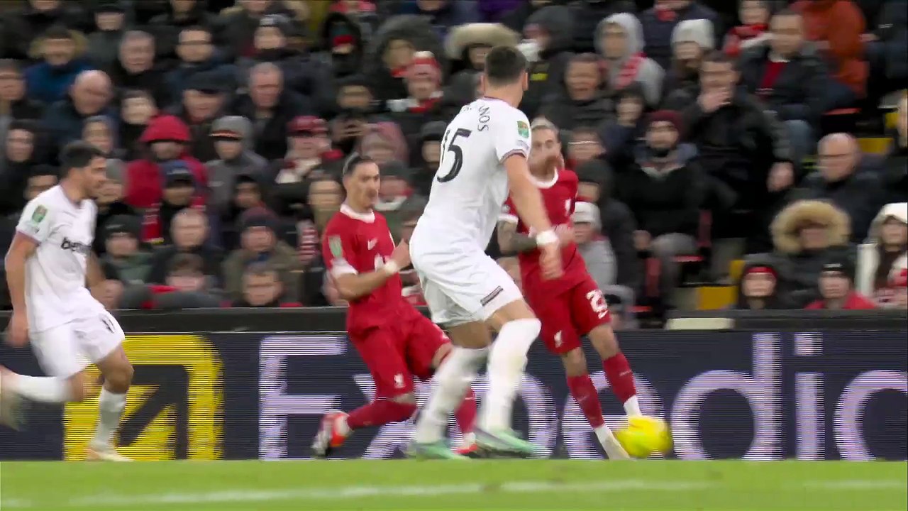 "Anfield Fireworks: Liverpool vs. West Ham United Carabao Cup Clash"