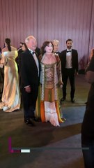 إطلالة إلهام شاهين بفستان مستوحى من الصحراء المصرية