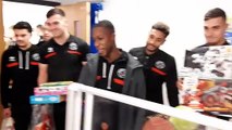 Walsall FC players visit Manor Hospital patients and staff