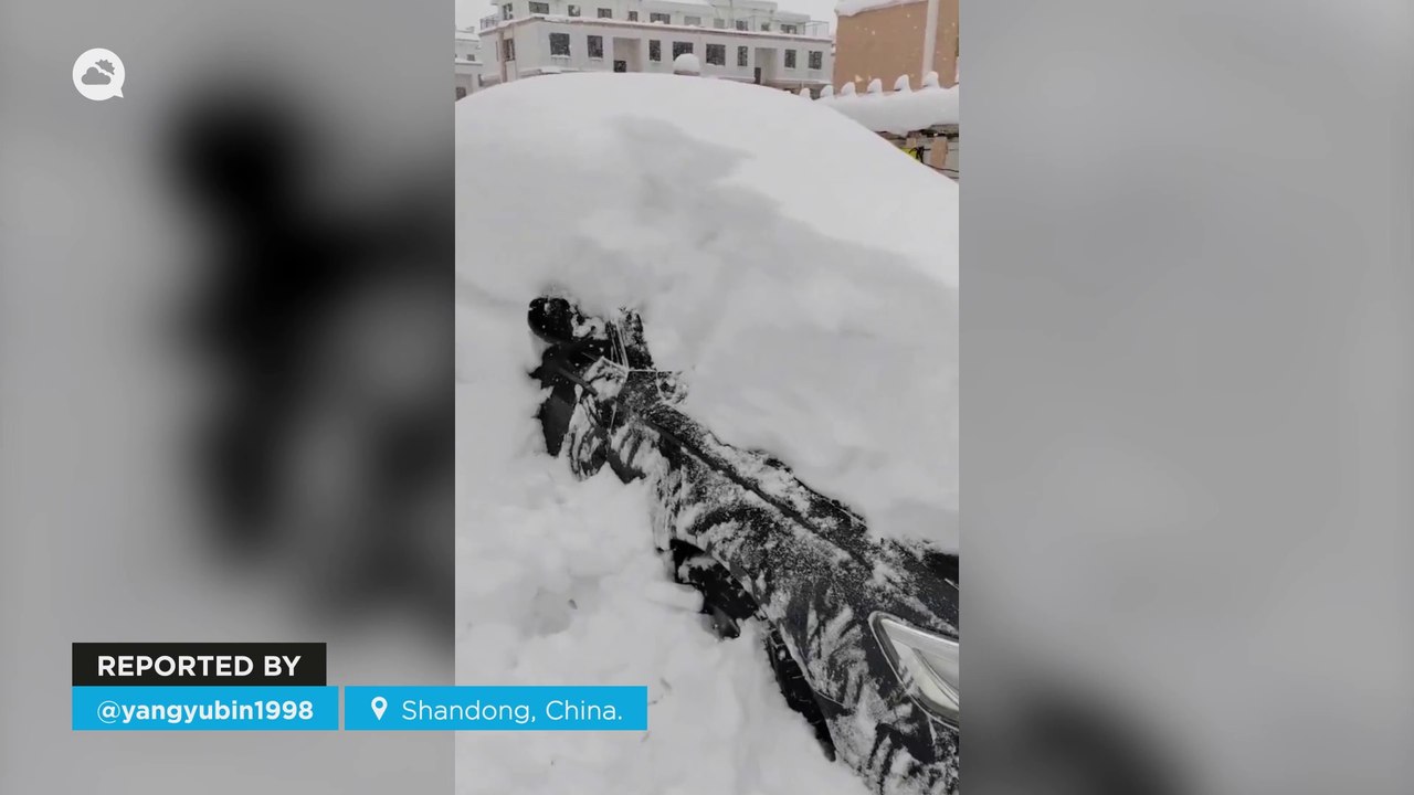 Shocking snowfall in Shandong, China