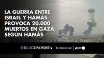 La guerra entre Israel y Hamás provoca 20.000 muertos en Gaza, según Hamás