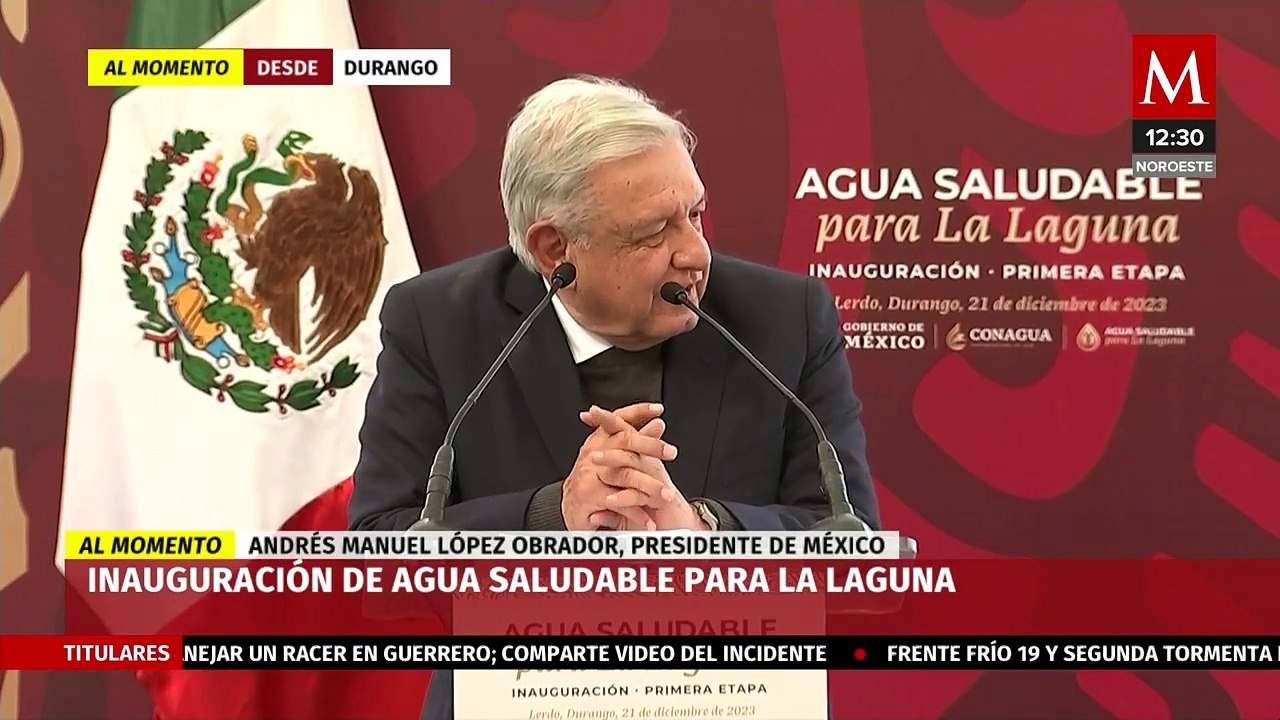 AMLO asiste a la inauguración de 'Agua Saludabl...