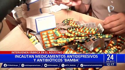 El Agustino: intervienen inmueble donde fabricaban medicamentos 'bamba'