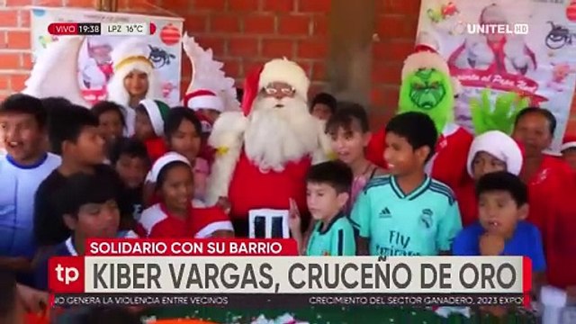 Kiber Vargas, el cruceño de oro que lleva el espíritu de la Navidad a los barrios