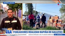Pobladores realizan rapiña de galletas en El Salto, Jalisco