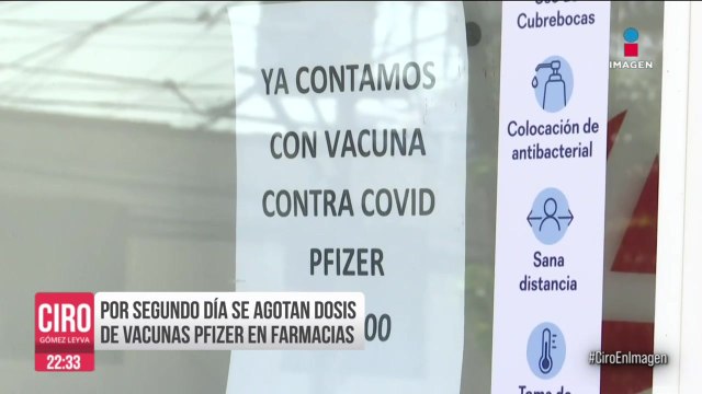 Por segundo día, se agotan dosis de vacunas Pfizer contra Covid-19 en farmacias