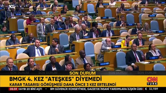 Birleşmiş Milletler Güvenlik Konseyi yine 'ateşkes' diyemedi!