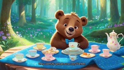 The Magical Forest Tea Party | Diya and the Bear Adventures | Enchanting Kids' Animation