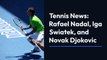 Tennis Update Novak Djokovic, Rafael Nadal, and Iga Swiatek.