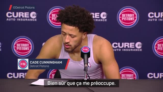 Pistons - Detroit à une défaite d'une série historique, Cunningham : Ça me préocupe