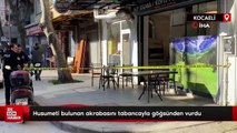 Kocaeli'de husumeti bulunan akrabasını tabancayla göğsünden vurdu